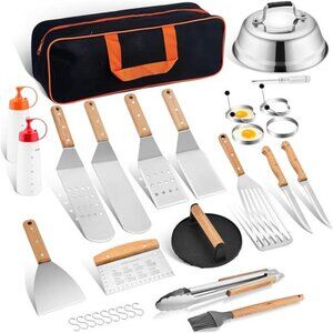 Griddle Accessories Kit, HaSteeL 20 Pcs Flat Top Grill Accessories Set